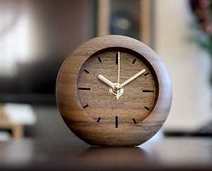Reloj de escritorio de madera de nogal para dormitorio, reloj de mesa moderno de escritorio vintage reloj pequeño Retro creativo - Product Image 6