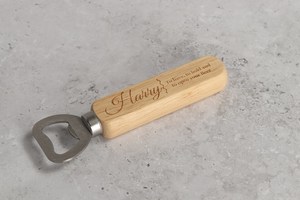 Abrebotellas personalizado con mango de madera Abrebotellas de favor de boda a bajo precio - Product Image 6