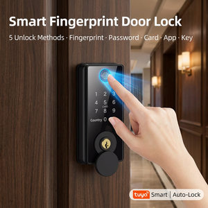 <span class=keywords><strong>Serrure</strong></span> de <span class=keywords><strong>porte</strong></span> intelligente Tuya 5-en-1, biométrique, <span class=keywords><strong>à</strong></span> empreintes digitales, avec clavier numérique, entrée sans clé, WiFi, avec carte IC <span class=keywords><strong>pour</strong></span> la maison et le bureau - Product Image 4