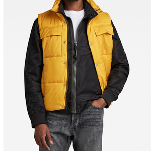 Laine respirante hiver lavé OEM Logo personnalisé hommes rembourré multifonction gilet bouffant matelassé sans manches veste bouffante - Product Image 1
