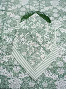 Nappe imprimée de bloc de main indien, nappes imprimées de bloc bleu, nappe de toile bleue de rectangle de longueur de plancher, couverture bleue - Product Image 6