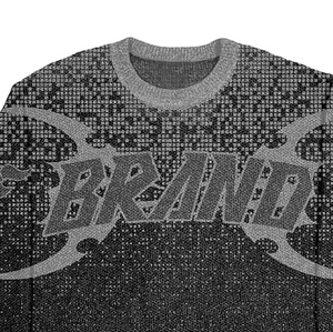 Suéter de gran tamaño para hombre transpirable antiarrugas de punto sólido de invierno de alta calidad - Product Image 3