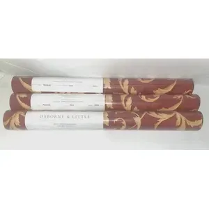 วอลล์เปเปอร์ Osborne & Little Red/GOLD 3ม้วนผลิตในอังกฤษปิดผนึกใหม่ - Product Image 1