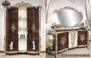 Juego de Comedor de Madera Tallada Estilo Imperio, Muebles de Comedor de Estilo Europeo, Juego de Mesa de Comedor Tallada a Mano, Juego de Comedor de 10 Piezas Hecho a Mano en EE. UU. - Product Image 2