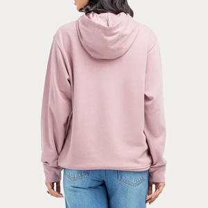Sudadera con capucha de algodón 100% para mujer, ropa de calle transpirable antibolitas de ajuste holgado de alta calidad, temporada de otoño, forro de cuello largo con capucha - Product Image 3