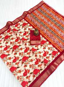 Balajiexport 100% coton Saree soie Blouse Unique numérique imprimé pour les mariages fête fête porter des vêtements indiens pakistanais - Product Image 6