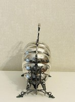 Messing Isolierte Dampfbarer Faltbarer Kekskasten Art Deco Muscheldesign-Ständer mit Griff für Heimdekoration oder Servieren