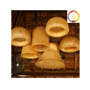 Lampadaire en bambou et tissu fait main, éclairage décoratif pour salon, chambre et bureau - Product Image 1