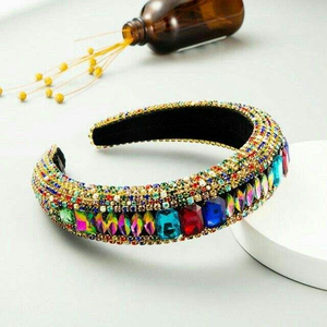 Beautiful Beaded Top Knotted <b>Headband</b> <b>Women</b> and Girls Game Day Hair Accessory Hand Embroidered Designer Hairpiece - Product Image 4