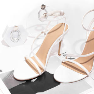 Sandales à lanières croisées à bride à la cheville 10 cm Vibram Formelle PU Zoris Premium Papier Chaussures Vietnam Talon Aiguille De Femmes - Product Image 3