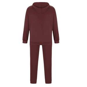 Otoño Invierno conjunto de dos piezas hombres y mujeres Casual polar cálido sólido de gran tamaño con capucha chándal manga larga deporte Sudadera con capucha traje - Product Image 2