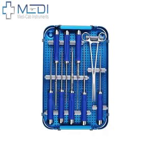 Kits de instrumentos ortopédicos de columna vertebral de acero inoxidable, juegos quirúrgicos de potencia Manual, estándar de seguridad MOL, duradero, reutilizable - Product Image 6