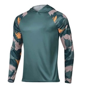 UPF50 Ice Silk Fishing Sunscreen Hoodie Verano Hombres Ultra Thin Sports Pesca Camisas Camisetas de manga larga - Product Image 6