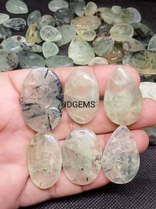 Vente en gros de pierres de préhnite naturelle brune de haute qualité, polies en cabochon, pour la fabrication de pendentifs, colliers et bijoux, et la lithothérapie - Product Image 5