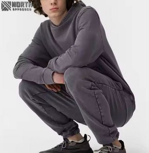 Survêtement d'hiver pour hommes de meilleure qualité 100% coton matériau respirant à capuche taille élastique fait pour le jogging sportif - Product Image 6