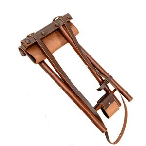 เก้าอี้สตูลไม้พับได้มีขาตั้งสำหรับตกปลาล่าสัตว์หนังเก้าอี้ล่าสัตว์ - Product Image 6