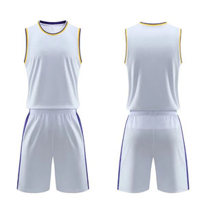 Uniformes de baloncesto sublimados personalizados al por mayor para hombres y jóvenes, técnicas impresas de tela de poliéster transpirable - Product Image 2