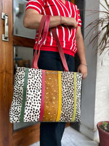 New Arrival Stylish Animal Print Fur Recycled Leather <b>Tote</b> Underarm <b>Bags</b> Women Fashionable Multi Color High Quality Shopping <b>Bag</b> - Product Image 3