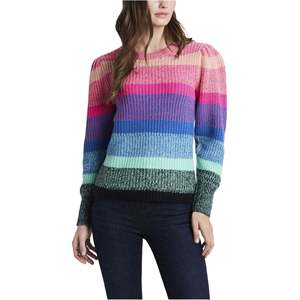 Pull décontracté rose à manches longues et blocs de couleur pour femme Vince Camuto, taille XS, pour la saison d'automne - Product Image 1