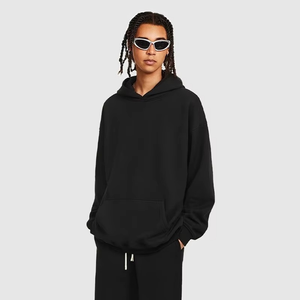 Sudadera con capucha de lana de Color sólido de moda americana pesada Sudadera con capucha gruesa suelta Sudadera con capucha para hombre - Product Image 3