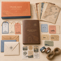 LABON - Kit de Inicio de Diario de Viaje Personalizado A5 Grand Tour Memories, Juego de Cuadernos para Oficina, Escuela, Diario, Regalo Empresarial