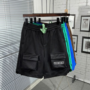 <b>Mens</b> Vintage Cotton Sweat <b>Shorts</b> Custom Logo High Street Style <b>Elastic</b> <b>Waist</b> 100 Percent Cotton Embroidered Basketball - Product Image 6