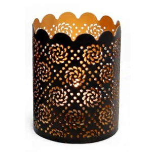 Porte-bougie votif en fer noir moderne, design unique, porte-bougie chauffe-plat en métal pour la décoration de la maison, mariage et décoration de Noël - Product Image 4