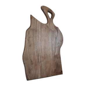 Planche à découper en bois d'acacia de forme rectangulaire personnalisée 25x45cm en stock pour une utilisation en cuisine Emballage OEM avec logo Emballage en une seule pièce - Product Image 1