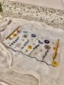 Handmade Natural Green Marble Resin Crafts Serving Tray Trending Christmas <b>Decorations</b> for Home Jewellery Display Elegant Home - Product Image 5