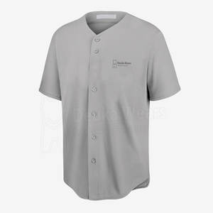 Maillot de baseball personnalisé avec nom/numéro d'équipe imprimé, 100 % polyester, séchage rapide, à boutons recouverts, pour entraînement, prix de gros - Product Image 5