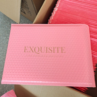 Enveloppe à bulles rose personnalisée, 3 couches co-extrudées, certifiée ISO ROHS, écologique, biodégradable, résistante aux chocs, 7 mm, promotionnelle