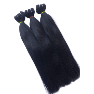 Para Genius Weft Indian Remy Hair Bundle Deal Extensiones dibujadas individuales con cierres Estilo de onda natural Temple Hair - Product Image 4