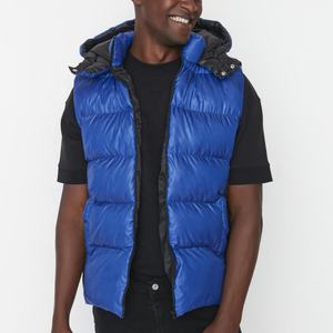 Chaleco acolchado de poliéster 100% de buena calidad para hombres y mujeres, ropa informal de invierno para exteriores con etiquetas de diseño de logotipo personalizado y varios tamaños - Product Image 2