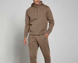 Survêtement uni à capuche personnalisé unisexe | Ensemble Streetwear respirant antibactérien avec doublure en polaire de coton épais | Hiver décontracté - Product Image 3