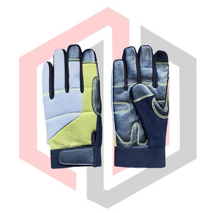 Gants de travail pour mécaniciens en cuir de chèvre respirant antidérapant multicolores résistants aux coupures résistants à la chaleur anti-vibrations - Product Image 1