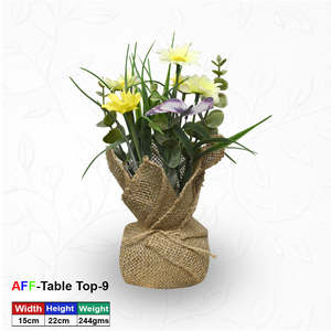 กระถางต้นไม้ประดิษฐ์ลายดอกไม้ป่าสำหรับวางบนโต๊ะ - Product Image 1