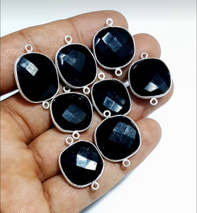 Nouvelle arrivée améthyste lunette charme 9x12mm améthyste plaqué or lunette connecteur de réglage pour pierre de naissance cadeau fabrication de bijoux - Product Image 3