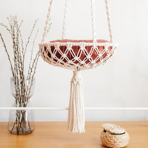 Nouveau design de hamacs de lit de chat en macramé faits à la main suspendus en gros du Vietnam - Product Image 5