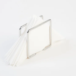 Soporte de papel tisú de acero inoxidable Soporte de papel tisú de mesa Organizador de exhibición de pañuelos Diseño moderno Mejor venta - Product Image 4