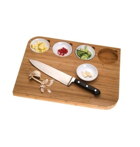 Planche à découper en bois personnalisée jante en métal et poignée revêtement de couleur blanche planche à découper en bois 3 pièces - Product Image 5