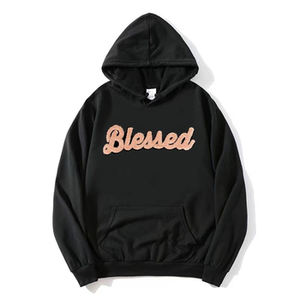 Sudadera con capucha bordada de chenilla serigrafiada con logotipo personalizado jersey con cremallera desgastada de peso pesado vintage 500 / 450 GSM peso pesado - Product Image 6