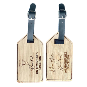 Etiquetas de equipaje de madera personalizadas, etiquetas de equipaje de maleta con correa de hebilla, venta al por mayor - Product Image 4