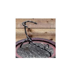 Support de corne à boire en métal écologique support en métal antique poli brillant pour support de corne viking avec revêtement noir - Product Image 3