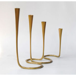 Portavelas de Metal moderno con forma personalizada, candelabro de Metal dorado de gran calidad, candelabro, suministros de Hotel más vendidos - Product Image 5