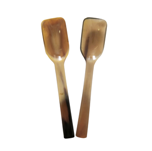 Cuillère en corne de buffle et de boeuf authentique avec motifs et couleurs naturels Cuillère à café de cuisine de style indien Couverts Cadeaux - Product Image 6