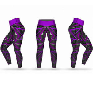 Pink Wholesale Plus Size Eco-Friendly Breathable Lightweight Spandex Fashion Women Yoga Leggings High Waist Workout Gym Pants - Product Image 1