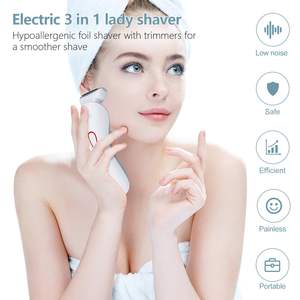 Afeitadora Eléctrica para Mujer con Doble Cuchilla, Recortadora de Bikini Húmeda/Seca para Cara, Piernas y Axilas, para Afeitar en Húmedo o Seco - Product Image 5