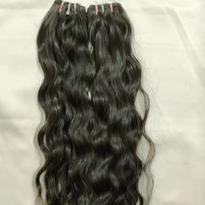 2025 alta calidad Indio Remy grado sin procesar máquina cruda doble trama ondulada pelos 100% cabello crudo 100 gramos paquetes rizados - Product Image 1