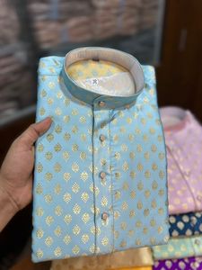 Moda Elegante ropa de fiesta estilo indio ropa cultural para eventos mezcla de algodón ropa de fiesta Kurta para hombres tradicional Kurta - Product Image 5