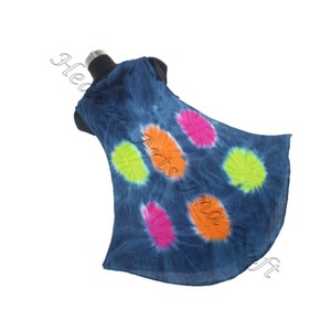 New Arrival Shiny Rayon Woven Tie Dye Printed Fabric <b>Dress</b> for Women <b>Long</b> Maxi Sleeveless Tie Dye Sexy Party Style - Product Image 2